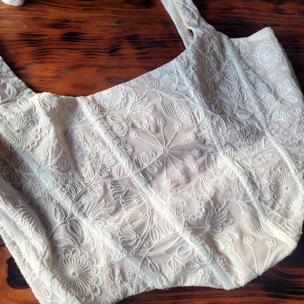 With Jean Cindy Corset Dahlia Embroidered Floral Top Sz M - Picture 3 of 6